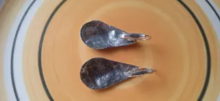 Pendientes lágrima plateados