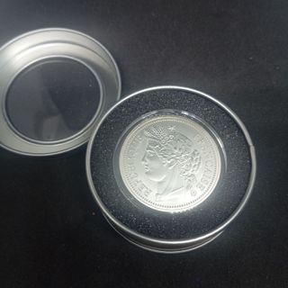 FRANCIA MONEDA BAÑADA EN PLATA + ESTUCHE