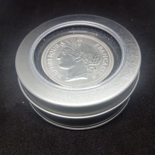 FRANCIA MONEDA BAÑADA EN PLATA + ESTUCHE