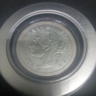 FRANCIA MONEDA BAÑADA EN PLATA + ESTUCHE