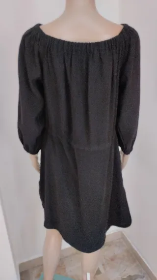 Abito donna nero con coulisse