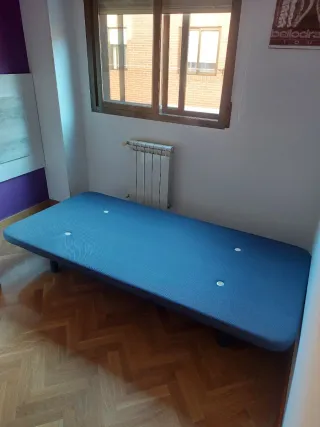 Somier Base Tapizada 90x190 Gris Oscuro