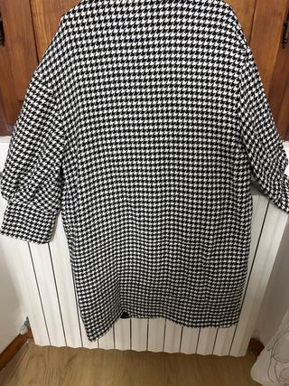 Cappotto a quadretti manica 3/4