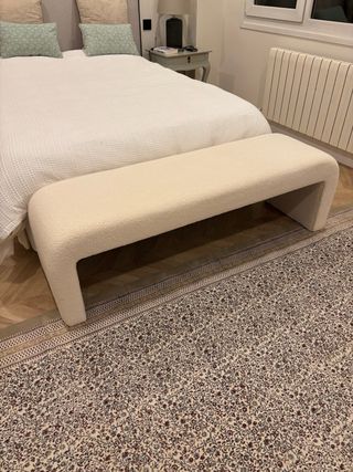 Banco borreguito Carlise 155 cm Beige