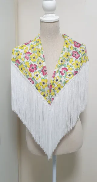 Manton Flamenco Niña Multicolor