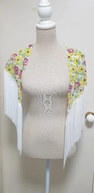 Manton Flamenco Niña Multicolor