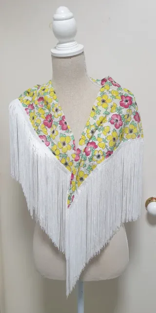 Manton Flamenco Niña Multicolor