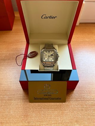Cartier Santos Cronógrafo Oro/Plata