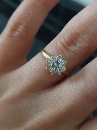 Anillo oro 18k con piedras