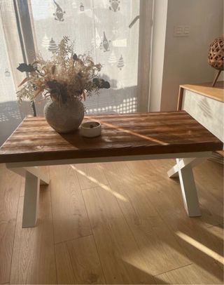 Mesa centro elevable madera