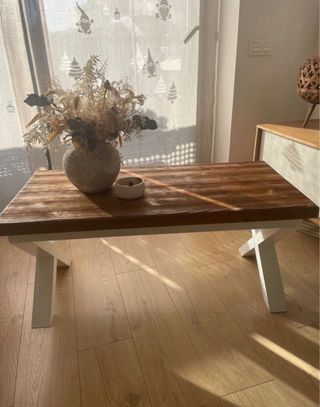 Mesa centro elevable madera