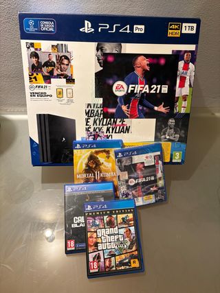 Consola PS4 Pro 1TB + 4 Juegos