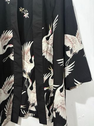 Cárdigan Kimono Estampado Grullas SHEIN Talla M