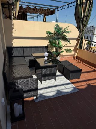 Conjunto Jardín Ratán tectake Negro