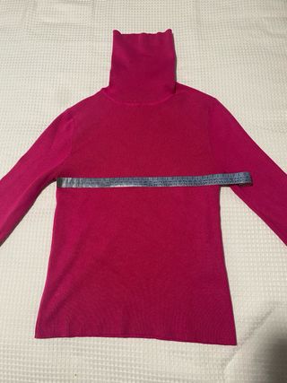 Jersey cuello alto Zara rosa