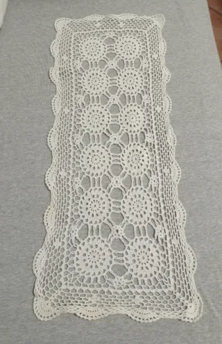 Centrino uncinetto vintage 70x30 cm