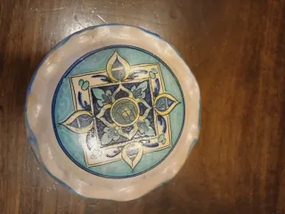 Porta oggetti in ceramica decorata