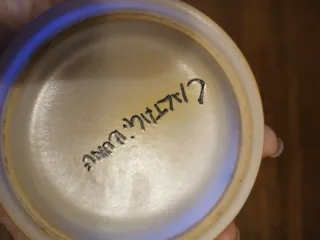 Porta oggetti in ceramica decorata