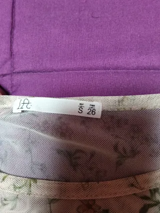 Camisa volantes transparente floral Talla S