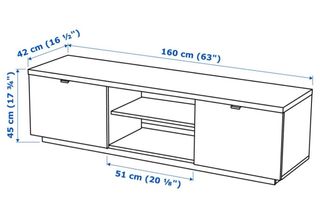 Mueble Televisión Ikea Byås Blanco