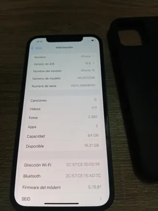 iPhone 12 Azul 64GB - Batería 80%