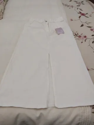 Falda blanca elástica Talla M/38