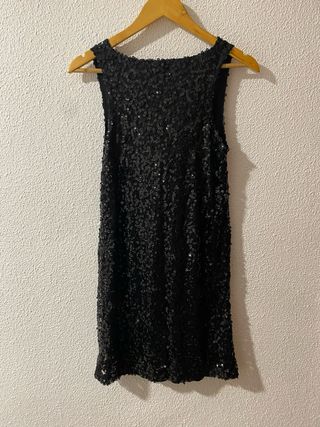 Vestido negro lentejuelas fiesta