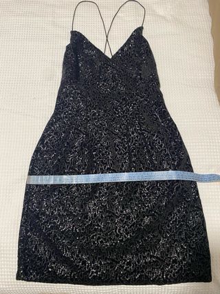 Vestido negro lentejuelas fiesta
