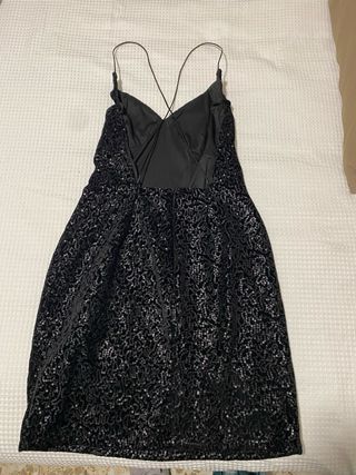 Vestido negro lentejuelas fiesta