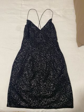 Vestido negro lentejuelas fiesta