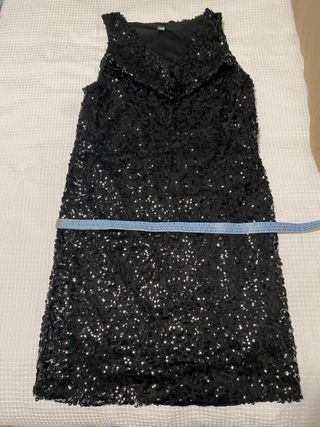 Vestido negro lentejuelas fiesta