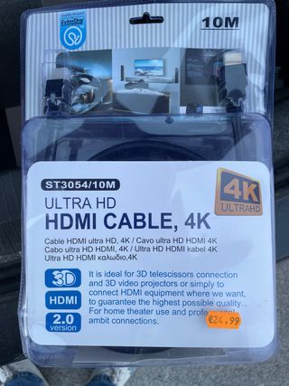 Cable HDMI Ultra HD 4K 10M