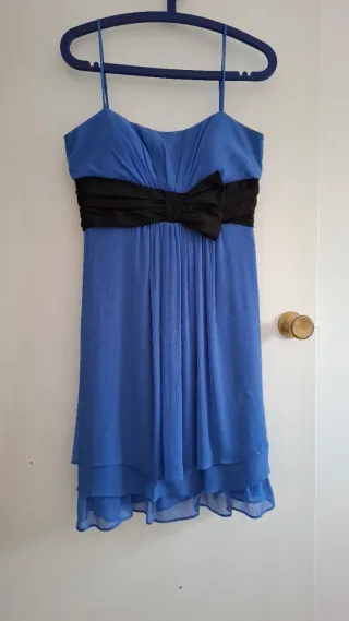 Vestido Manoukian azul y negro