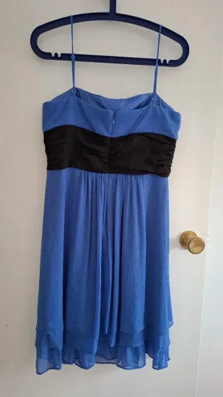 Vestido Manoukian azul y negro