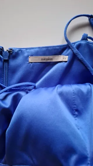 Vestido Manoukian azul y negro