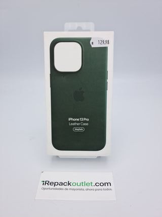 Custodia iPhone 13 Pro in pelle MagSafe verde