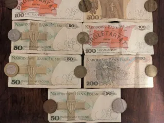 7 Banconote Polacche Vintage Collezionismo