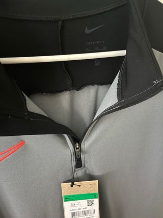 Sudadera Nike Media Cremallera Gris y Negra