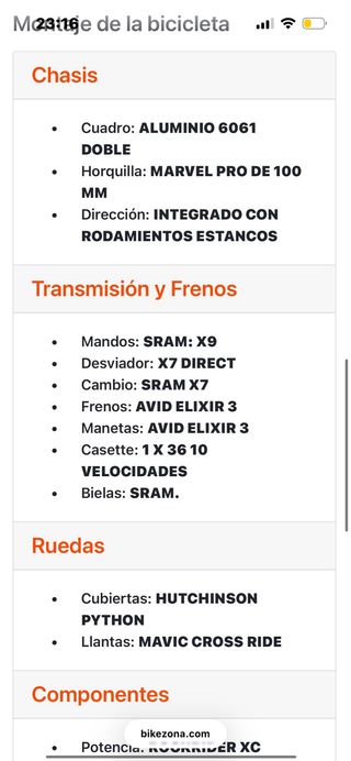 Bicicleta Montaña RR3