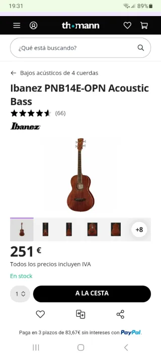 Bajo acústico escala corta