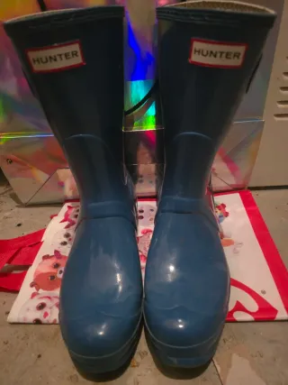 Botas de agua Hunter azules