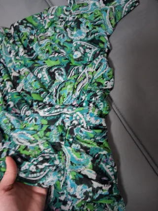 Blusa verde estampada