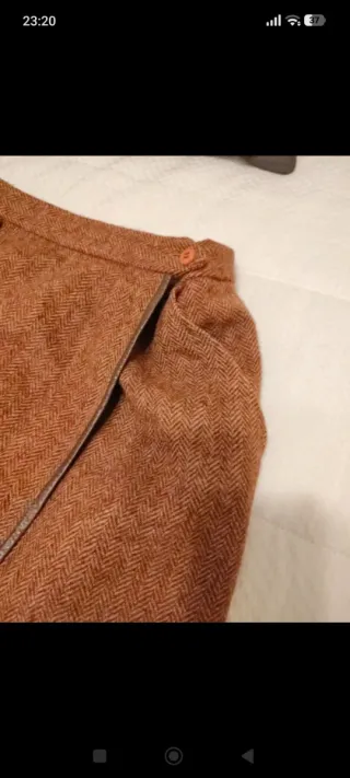 Falda Lana Lasserre Couture Marrón