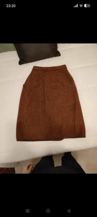 Falda Lana Lasserre Couture Marrón