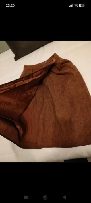 Falda Lana Lasserre Couture Marrón