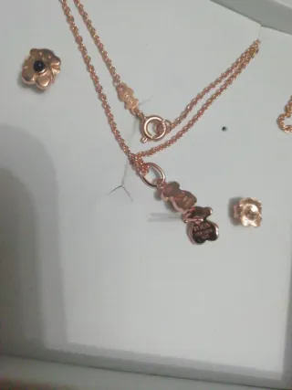 Conjunto Tous Plata Baño Oro Rosa