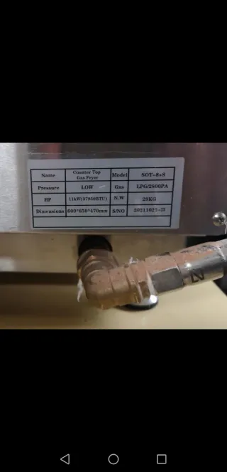 Freidora Industrial a Gas