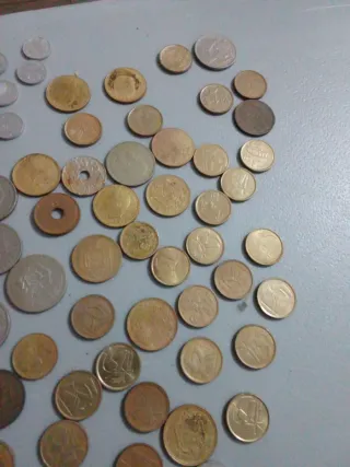 Monedas antiguas de los años 80