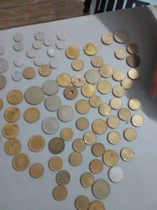 Monedas antiguas de los años 80