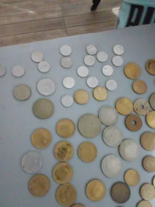 Monedas antiguas de los años 80